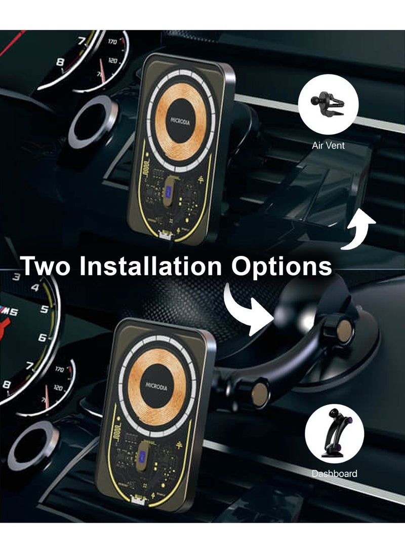 Microdia SNAPDrive Visi.Phantom 15W Wireless Car Charger w/Super Capacitor, Olivin - Image 3